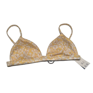 NWT Small Hollister Yellow and White Floral Bikini Top